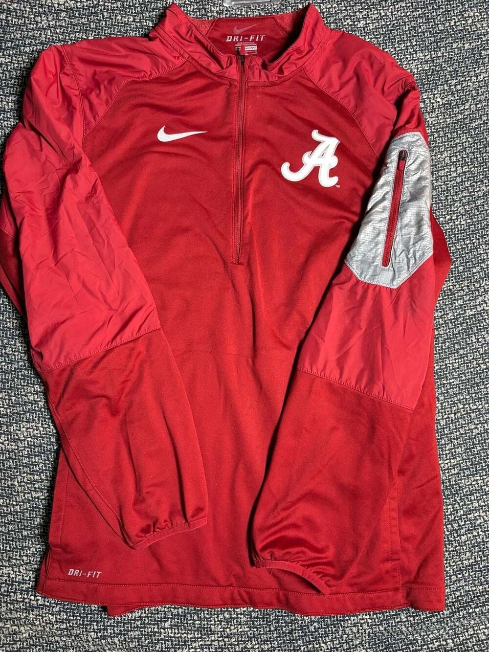 Nike Alabama Crimson Tide Sideline Fly Rush Half-Zip Performance Jacket